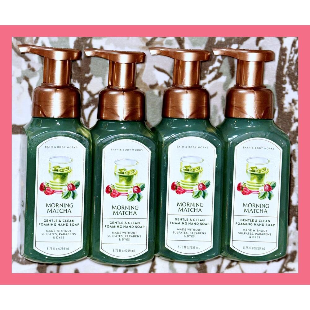 Bath & Body Works Morning Matcha Gentle Clean Foaming Hand Soap x4